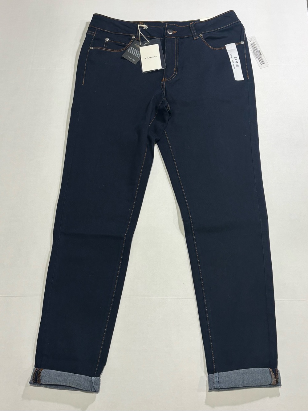 Tahari Skinny Jeans Women’s 12 Slim Fit Dark Wash Stretch Denim Mid Rise